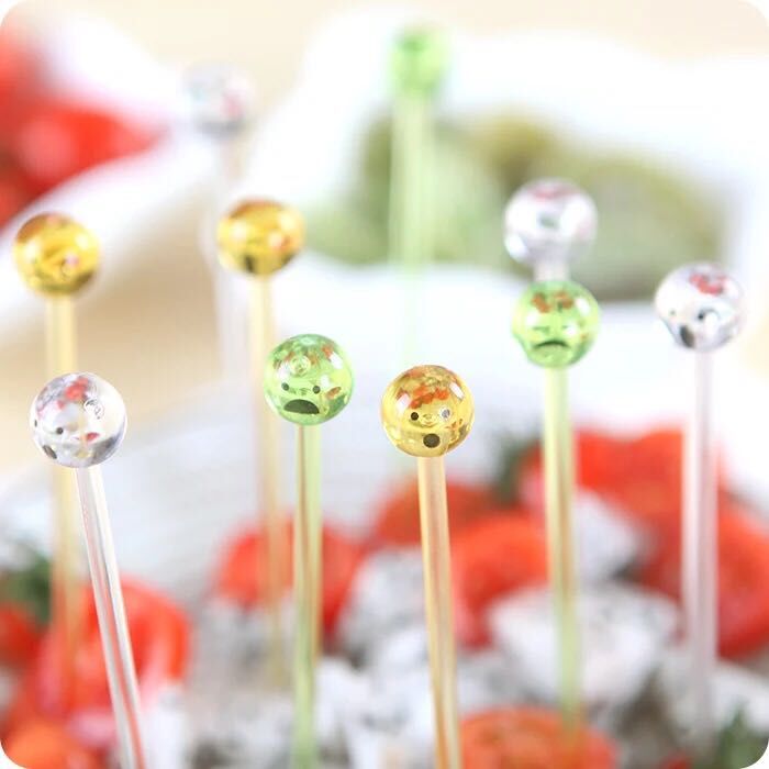 Fashionable and creative new bird, little flower, heart-shaped fruit fork set, fruit fork, fruit pick, toothpick rack Specification image