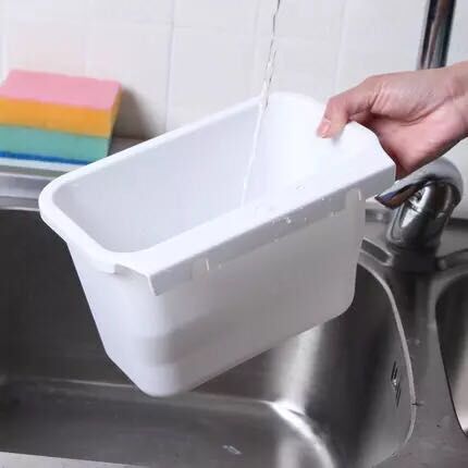 Creative multi-functional kitchen waste storage box, cabinet door hanging sundries, desktop plastic trash can details Picture