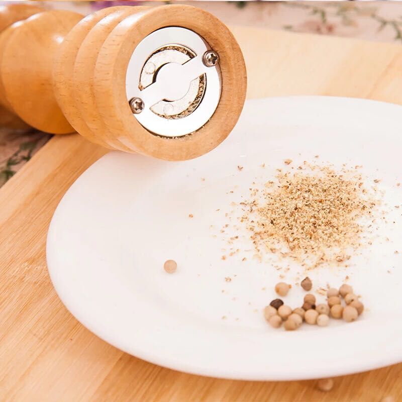 Oak lotus wood pepper grinder, manual pepper grinder, pepper powder grinder, black pepper grinder details Picture