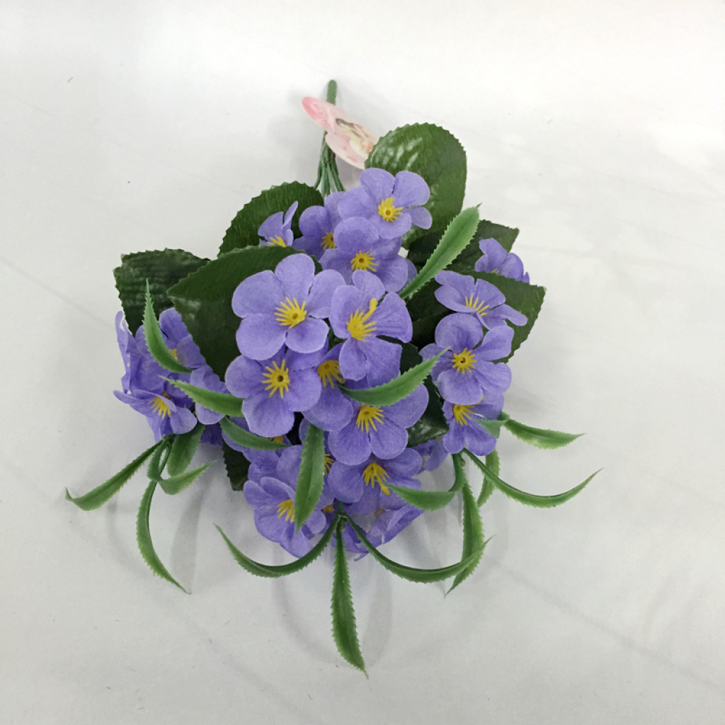 Seven artificial violets, artificial flowers and craft flowers details Picture