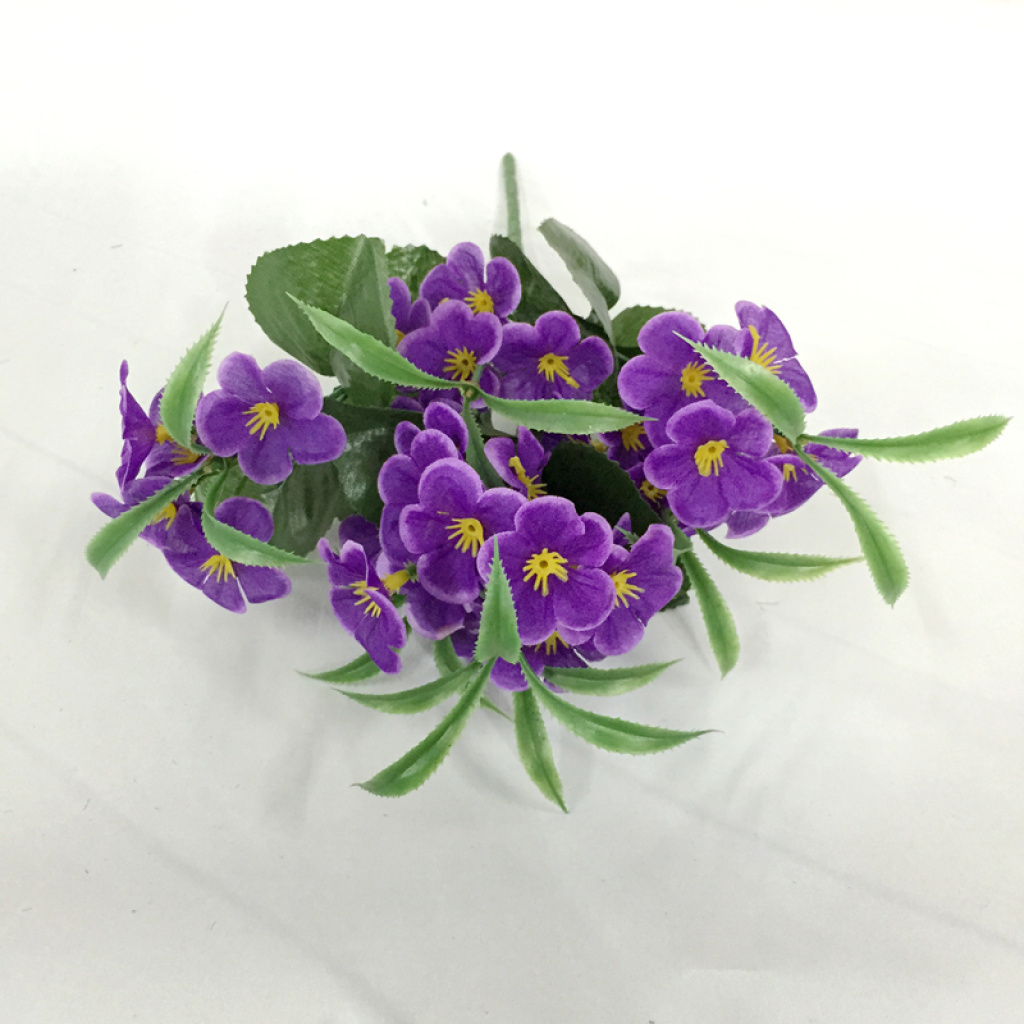 Seven artificial violets, artificial flowers and craft flowers Specification drawing