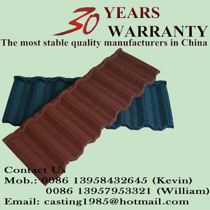 Color steel tiles and metal color stone tiles are guaranteed for 30 years details Picture