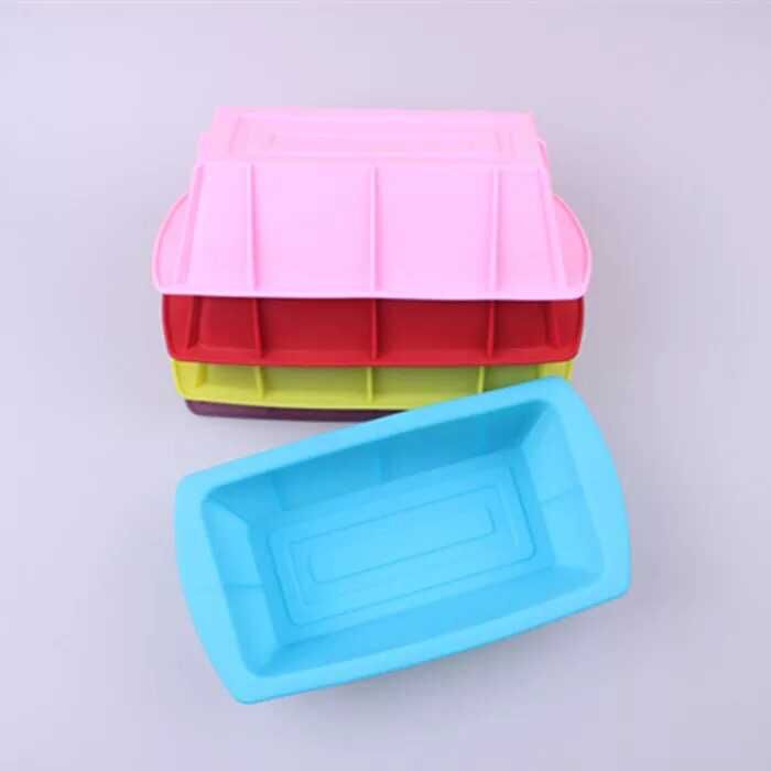 Silicone rectangular cake box Cake mold Bread pan Baking pan Baking pan Microwave oven pan