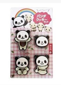 Baking mold Cute cartoon Panda Cookie Cookie mold set two-color cookie cutting mold fondant