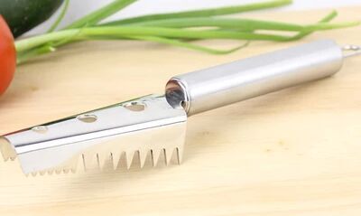 Stainless steel fish scale shapers, fish scale brushes, fish scale scrapers, premium kitchen knives, kitchen tools, cooking utensils
