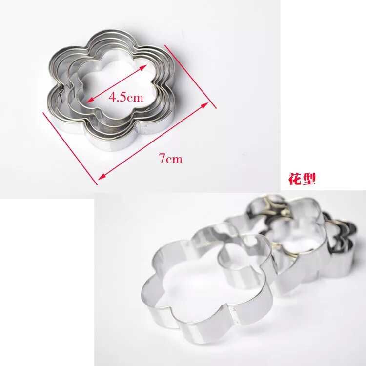 20-piece set of stainless steel heart-shaped cookie molds, vegetable and fruit cutting molds, and chocolate knife cutting molds details Picture