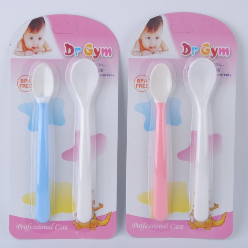 厂家直销金博士宝宝婴儿软硬组合汤匙饭勺两个装spoon