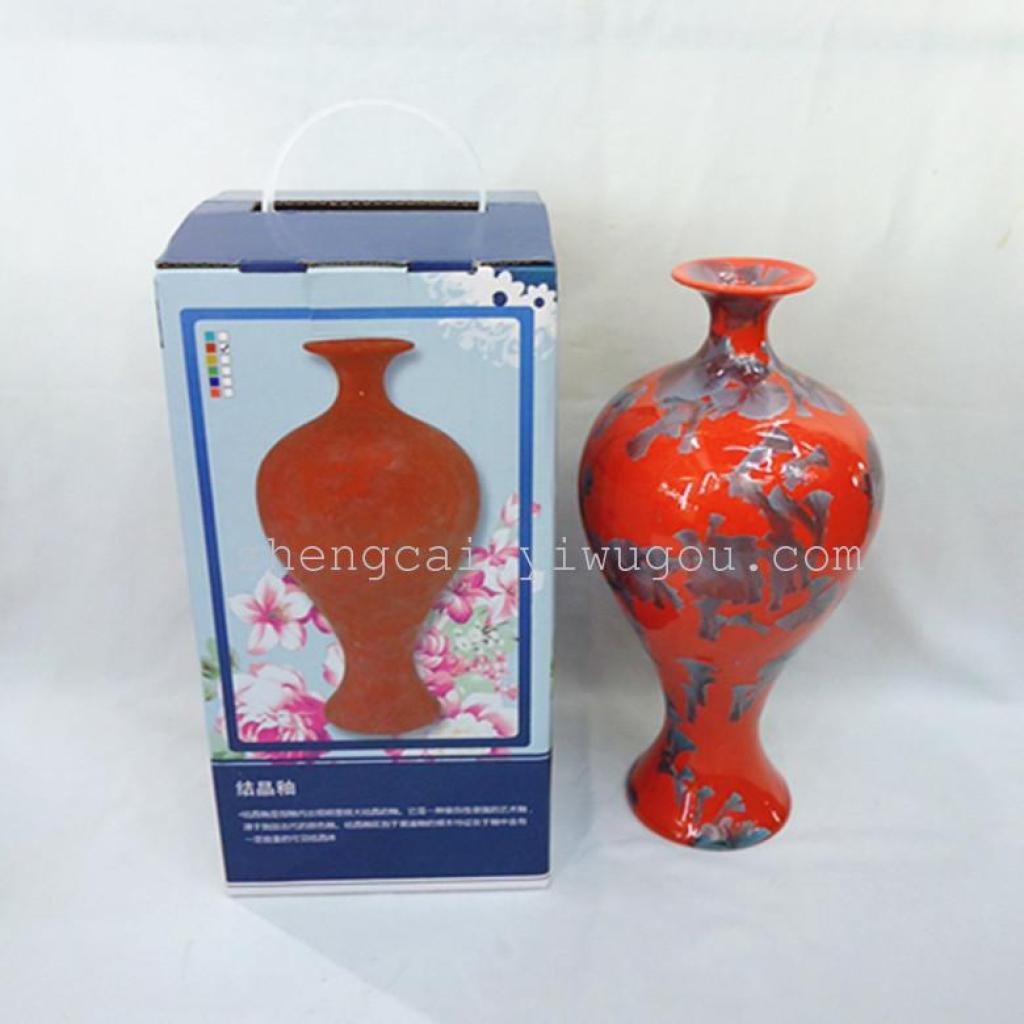 Crystalline glaze ceramic vase craftsmanship, vase worker, ceramic vase details Picture