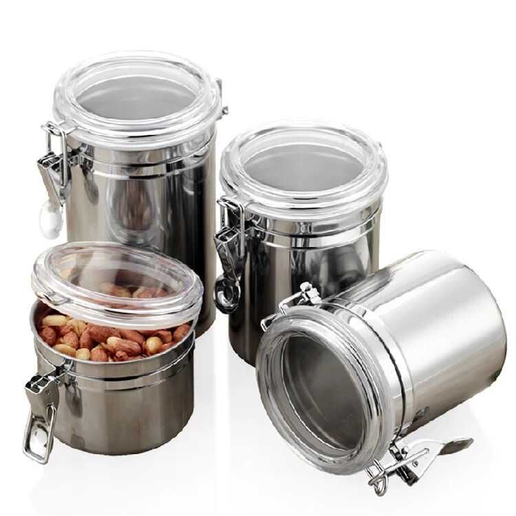 Stainless steel sealed cans Coffee cans tea cans dry fruit cans candy cans milk powder cans powder cans Chinese medicine cans