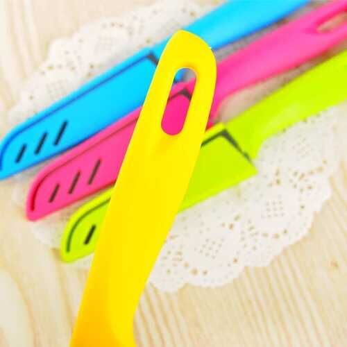 3935 Candy-colored fruit knife, stainless steel fruit peeler, portable knife Specification image
