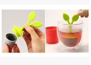 New silicone tea brewer, green leaf silicone tea brewer, customized silicone tea brewer, factory direct sales Specification image