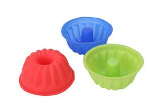 Small flower hollow round silicone cake mold Mooncake mold egg tart mold