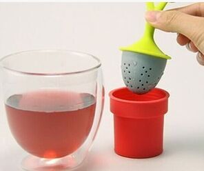 New silicone tea brewer, green leaf silicone tea brewer, customized silicone tea brewer, factory direct sales details Picture