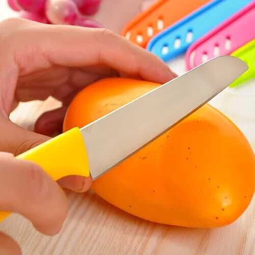 3935 Candy-colored fruit knife, stainless steel fruit peeler, portable knife details Picture