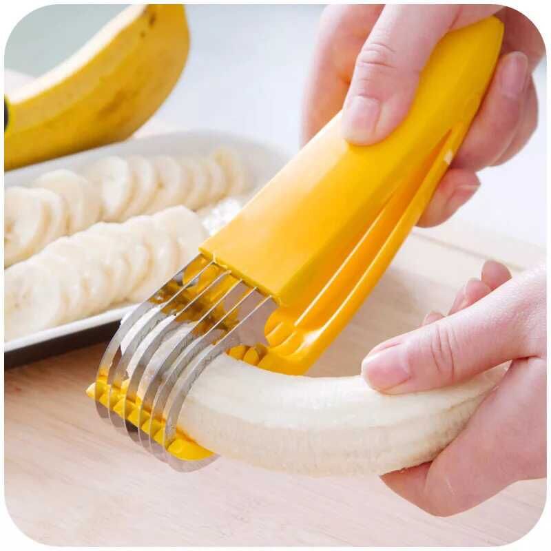 Kitchenware banana slicer, high-quality stainless steel sausage cutter, creative fruit knife Specification image