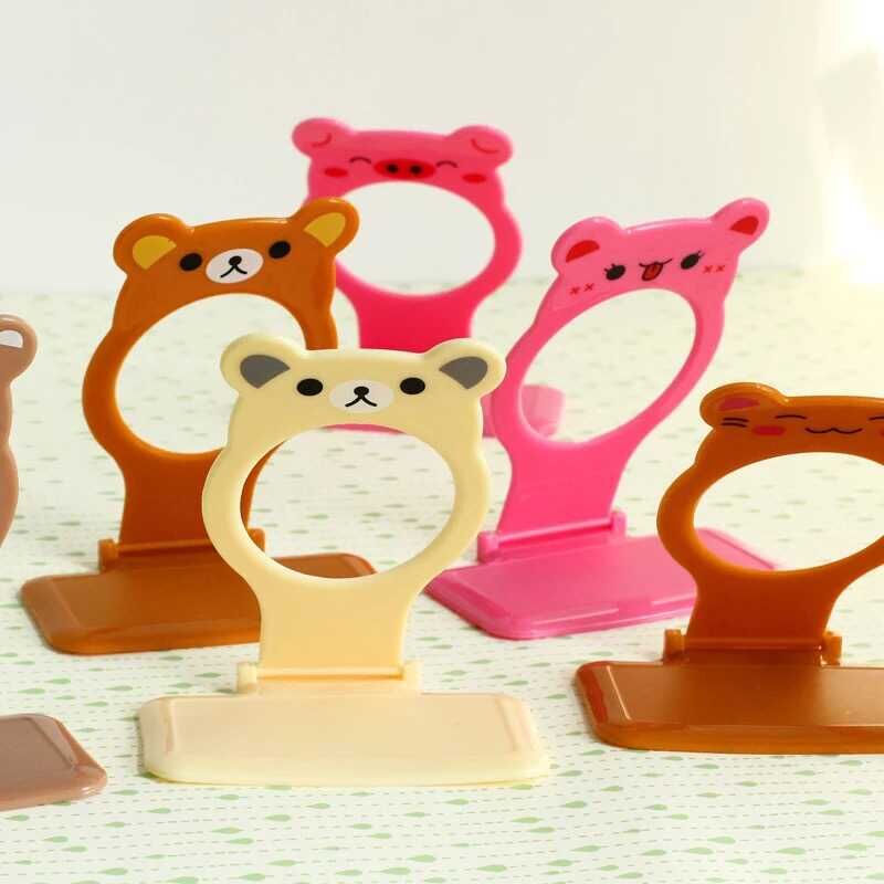 Cartoon-style cute Japanese-style lazy person's phone stand charging bracket, creative fixation, multi-purpose and easy bear hanger details Picture