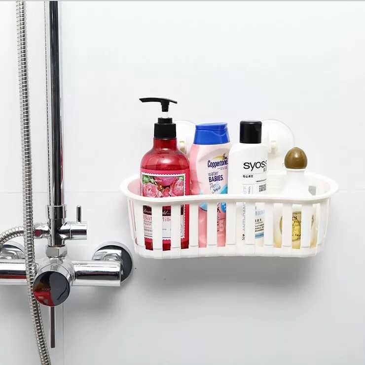 Bathroom, toilet, large suction cup, plastic storage, sundries, draining, storage basket, storage basket Specification image