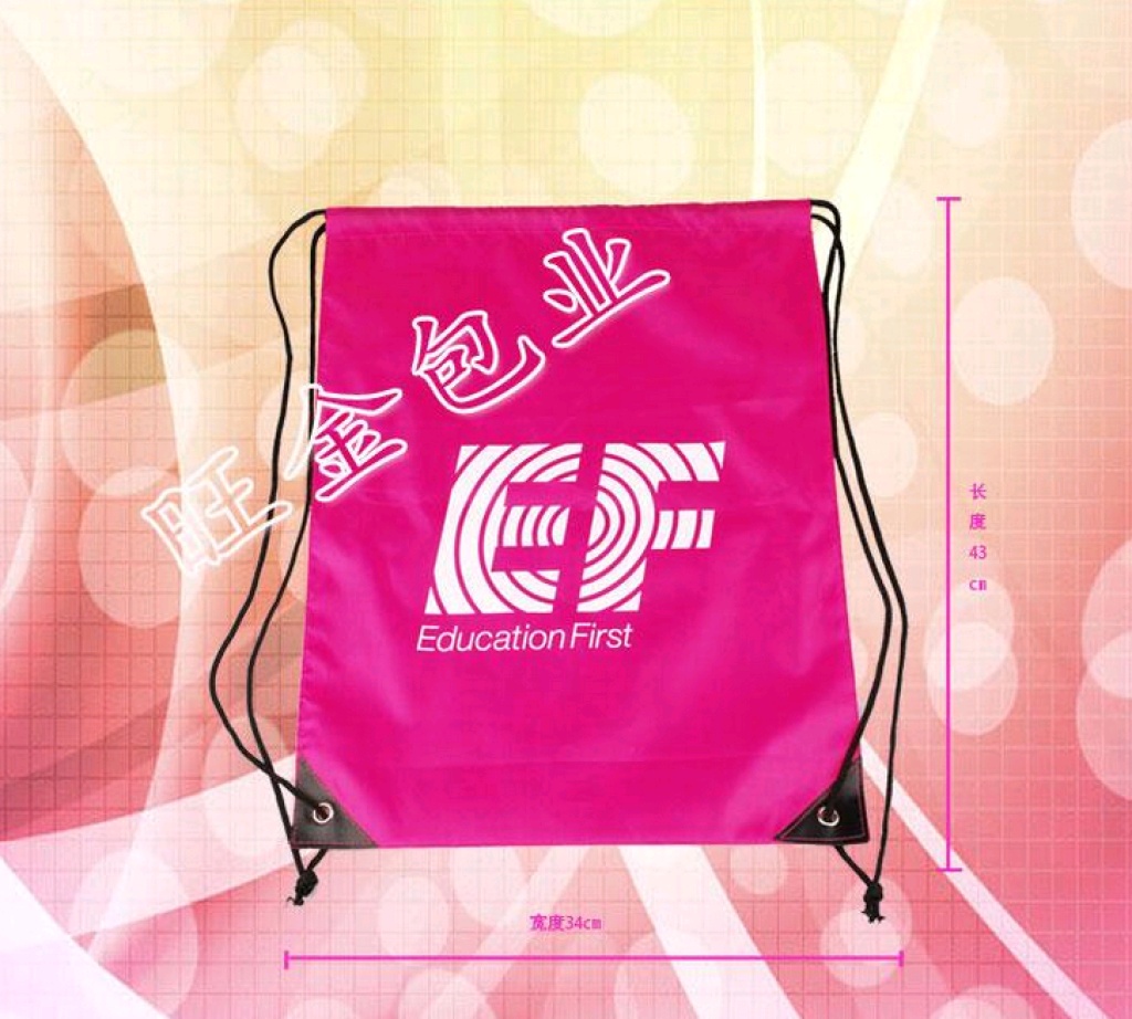 Factory Direct Print Shopping Bag Drawstring Bag English Storage Bag Bundle Pocket details Picture