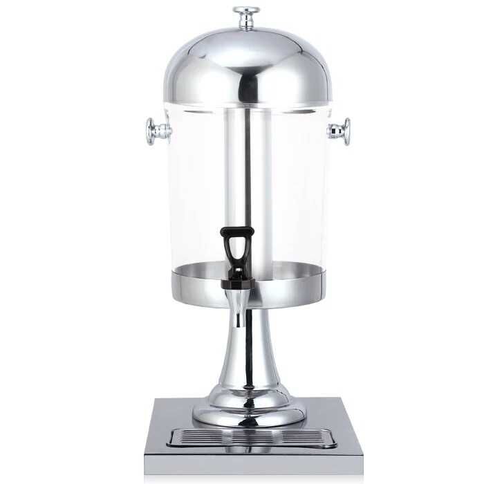 Single-head stainless steel juice tripod cold drink machine Juice drink machine Single-cylinder 8-liter self-service drink machine