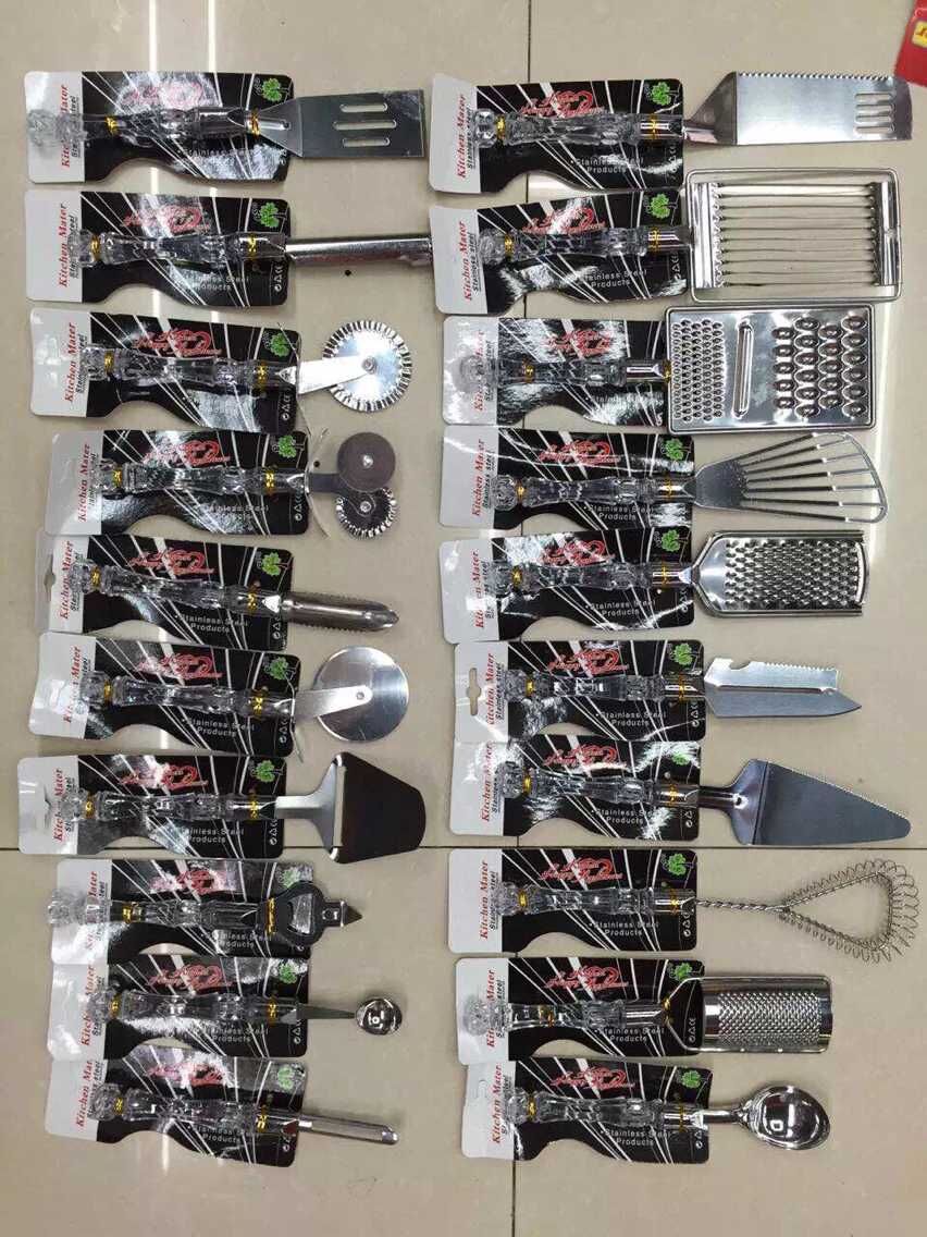 Pointed-tipped kitchen tools: flat-head grater, pizza knife, cheese spatula, Y-shaped grater, scraper, and fruit knife Application Scenario