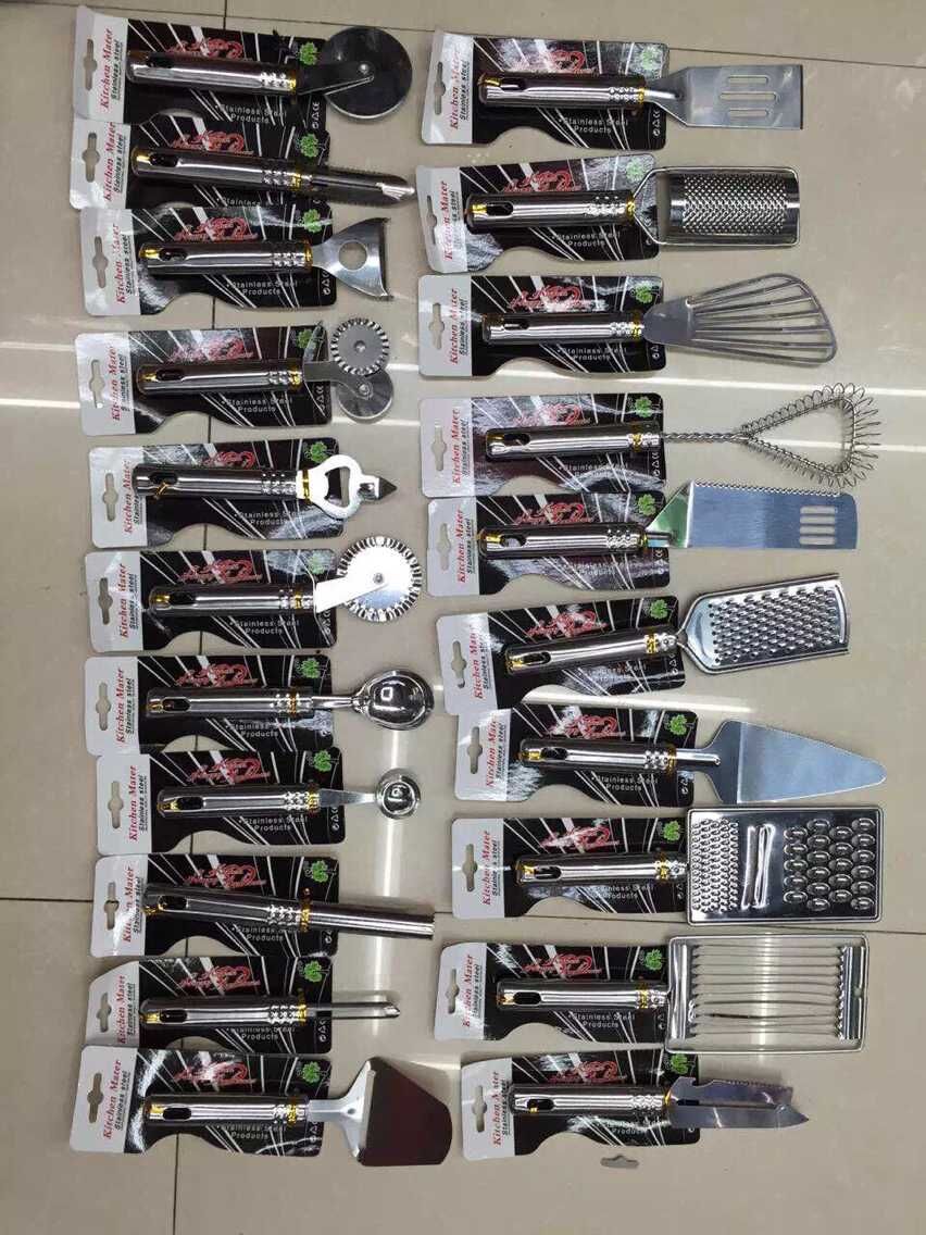 Pointed-tipped kitchen tools: flat-head grater, pizza knife, cheese spatula, Y-shaped grater, scraper, and fruit knife Application Scenario