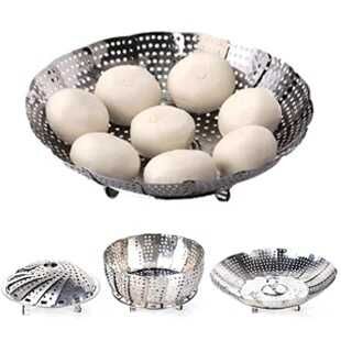 Foldable kitchen essential multi-purpose steamer plate, adjustable and extendable fruit plate details Picture
