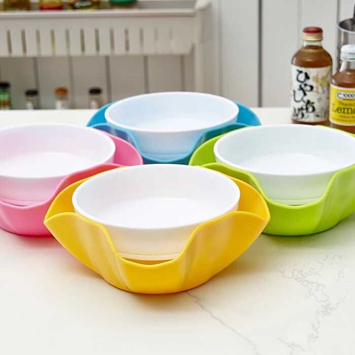 Colorful and fashionable fruit plate, double-layer fruit shell plate, creative salad fruit plate, plastic snack plate, dried fruit plate, plastic plate Specification image