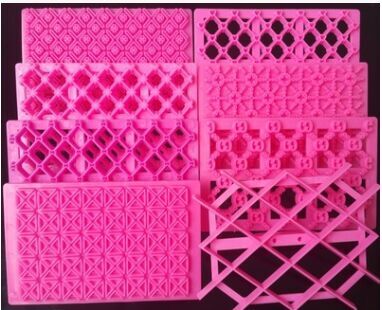 Baking tools Sugar art cookie printing mold fondant cake decoration mold Square lattice hollow-out printing mold