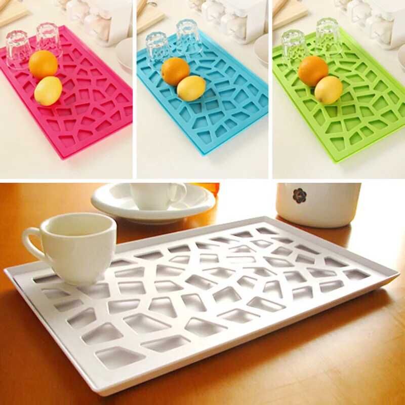Plastic draining tray, rectangular tray, tea tray, kitchen storage tray, bowls, basins, plates, drip rack, storage rack