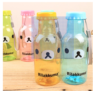 Summer new plastic sports kettle 8045 Bear Soda bottle creative handy cup gift cup details Picture
