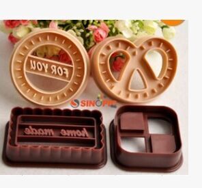 Classic Blue jar cookie pattern 4-piece set plastic Danish cookie mold