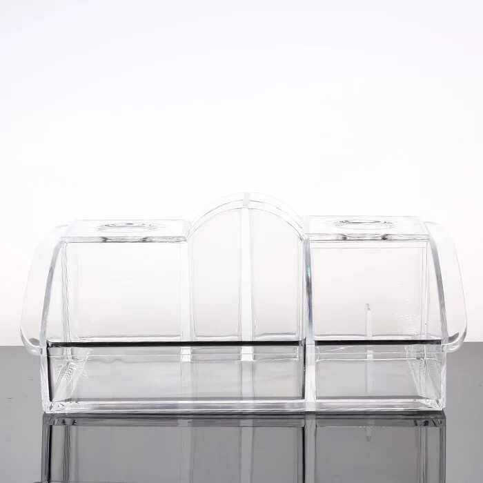 Acrylic acrylic waterproof desktop cosmetic storage box, plastic skin care product storage box, transparent large size details Picture