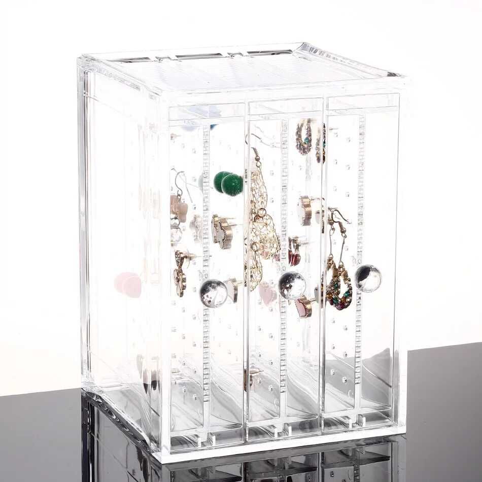 Acrylic dust-proof jewelry stand Display stand Jewelry stand Princess earrings stand stud stud stand transparent storage box