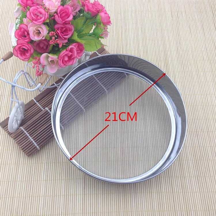 Baking manual round superfine stainless steel sieve Stainless steel flour sieve powdered sugar sieve
