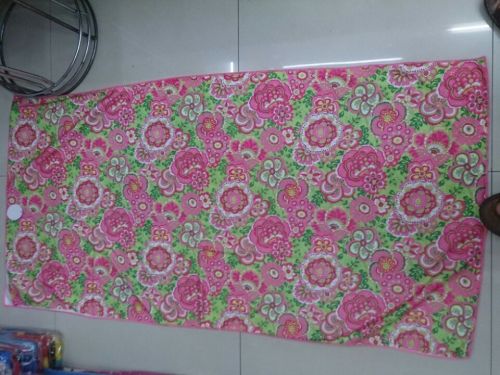 促销啦超便宜厂家直销超细印花浴巾超市礼品巾