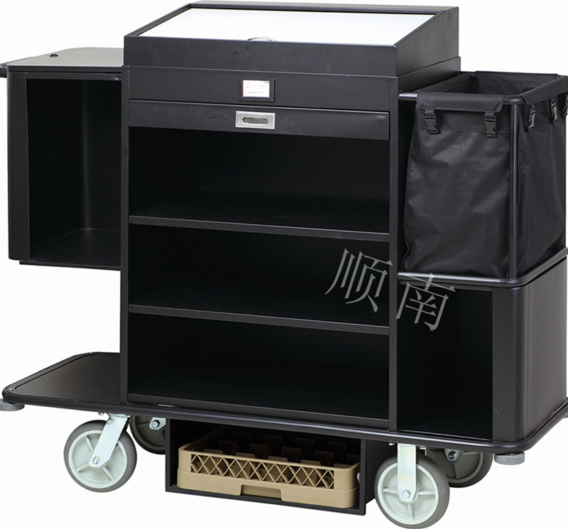 Hotel room service vehicle, fashionable, high-end and luxurious room cleaning vehicle, trolley details Picture