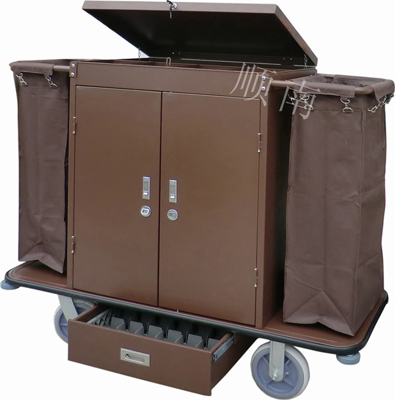 Hotel room service vehicle, fashionable, high-end and luxurious room cleaning vehicle, trolley
