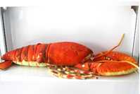 Simulated Marine animal lobster plush toy doll, gift, throw pillow present details Picture