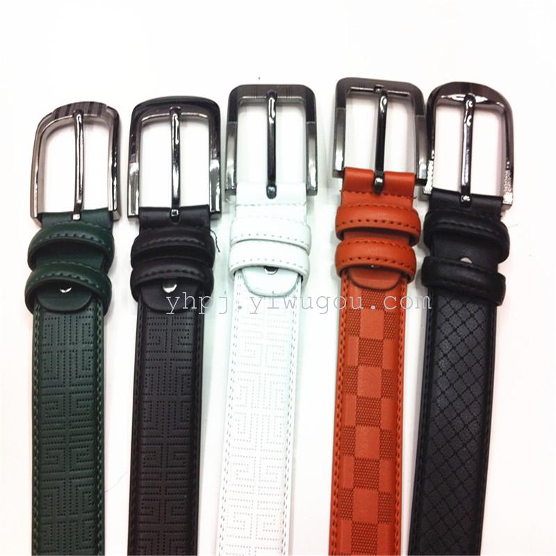 New men's and women's genuine leather casual multi-color embossed belts details Picture