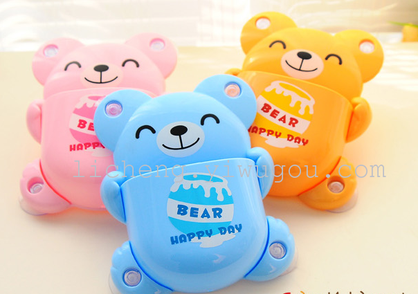 Creative cartoon toothpaste and toothbrush rack, bathroom powerful suction cup storage rack Specification image