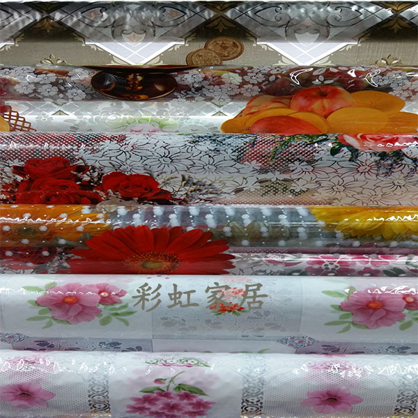 PVC transparent printed tablecloth, waterproof, oil-proof tablecloth, clean table cloth, crystal tablecloth thumbnail