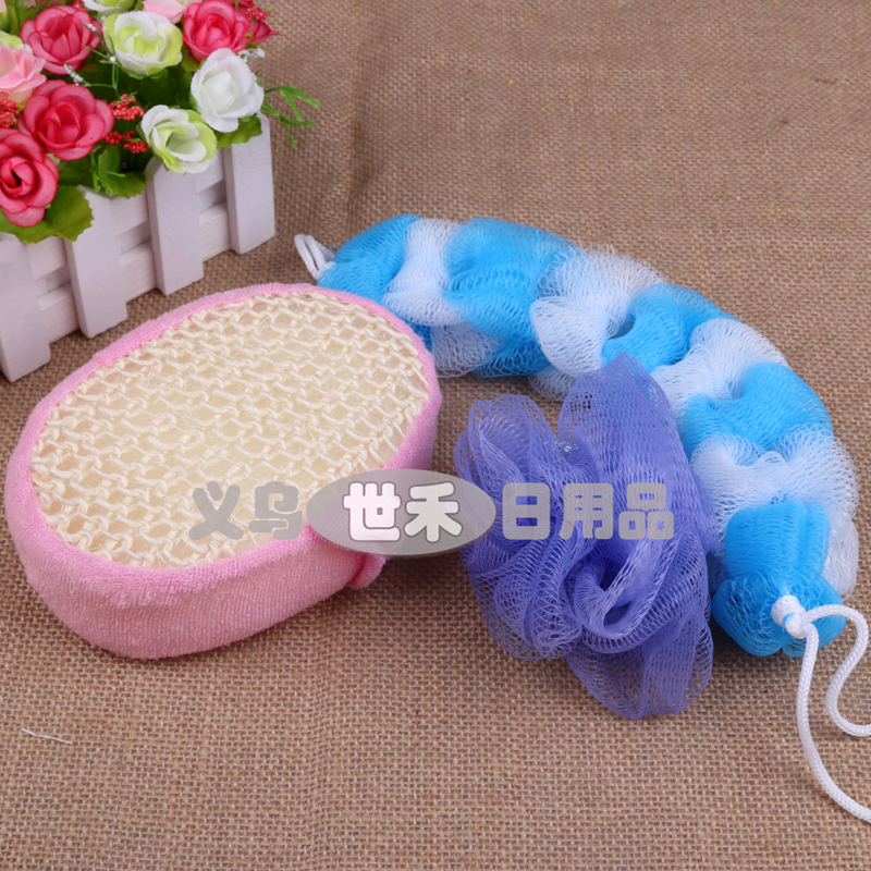Long strip exfoliating 3-piece Korean bath set thumbnail