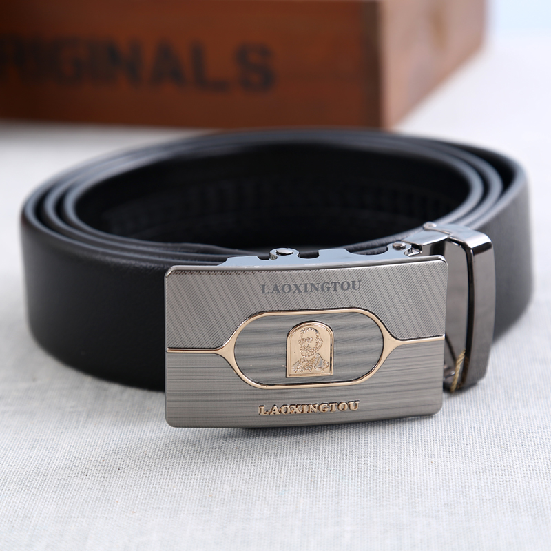 Wholesale 4.0 Senior citizen head business alloy automatic buckle two-layer genuine belt Application Scenario