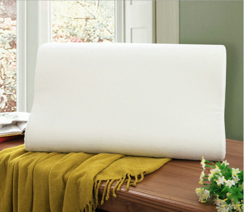The slow-rebound memory pillow features a high and low memory core filled with high-quality space memory foam