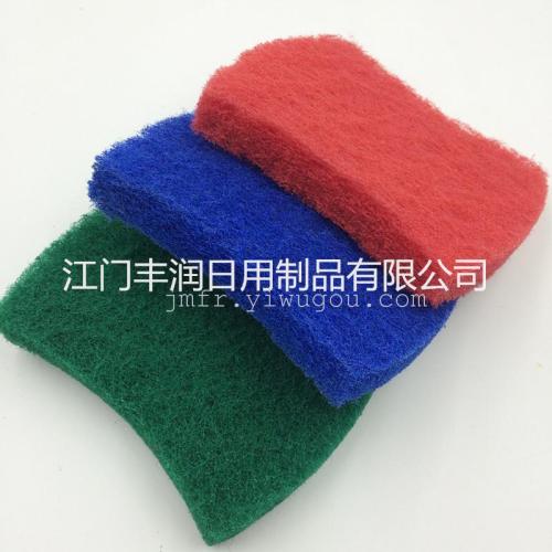 A large waist-shaped scouring pad for cleaning the sink