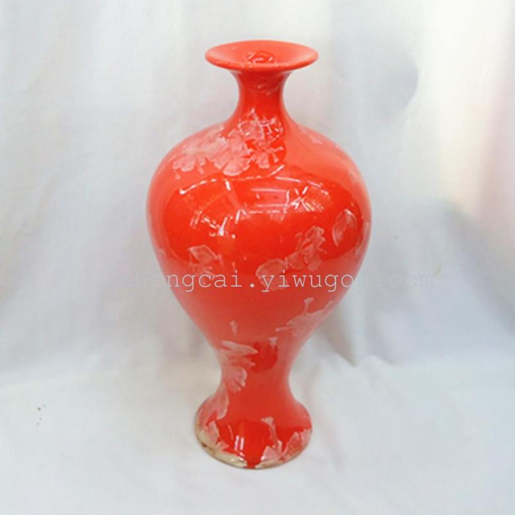 Crystalline glaze ceramic vase, craft vase, ceramic vase Specification image