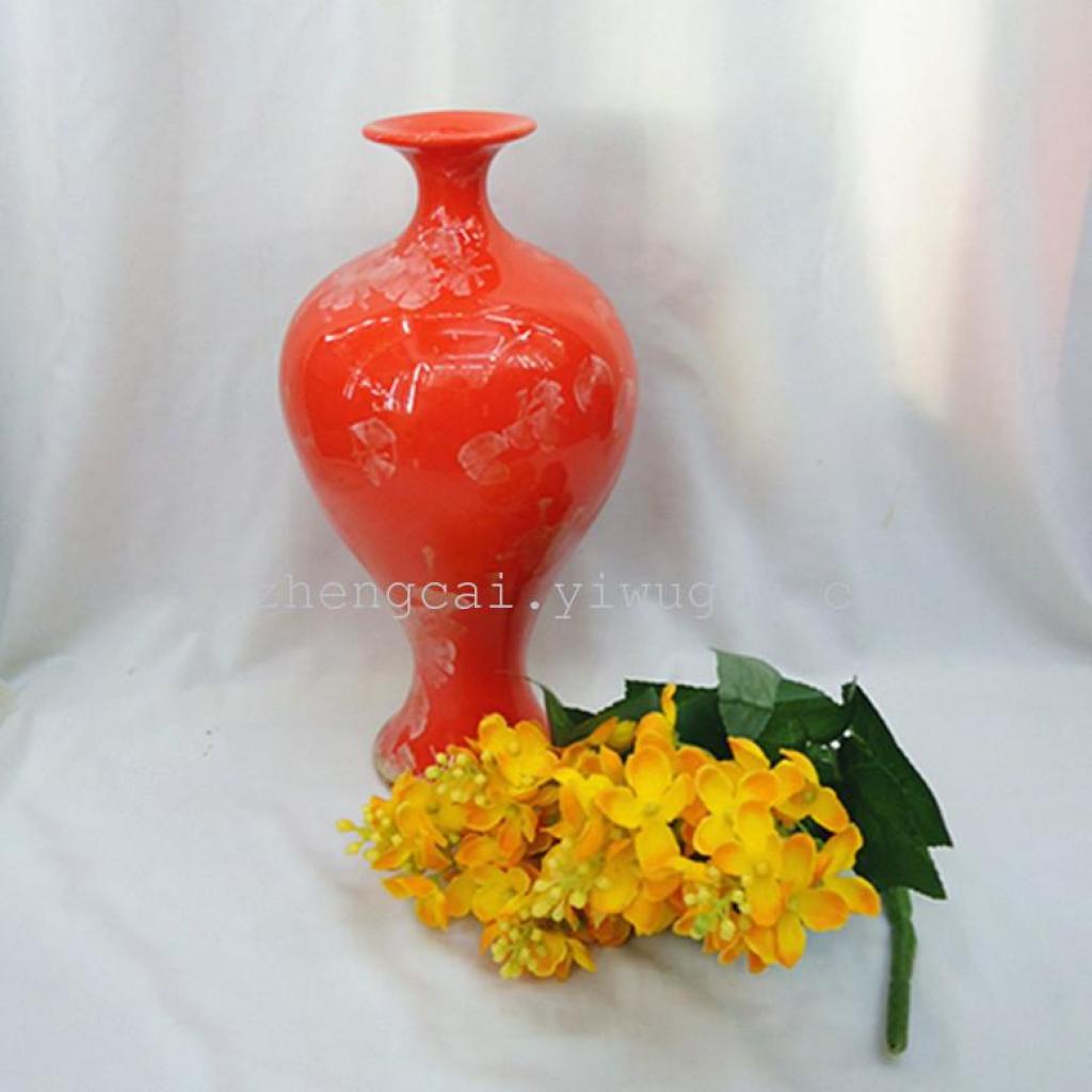 Crystalline glaze ceramic vase, craft vase, ceramic vase Application Scenario
