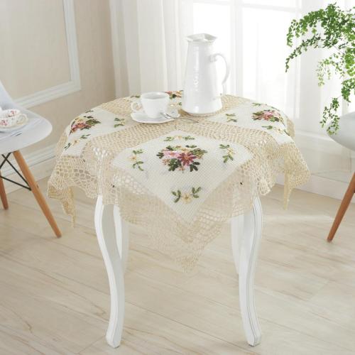 【后浪工艺品】中高档手工丝带手绣桌布 绣花桌布 台布定做
