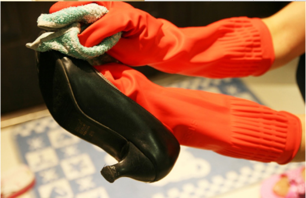 清洁橡胶手套 洗碗手套 家务手套 塑料手套 加长款（无绒）详情图4