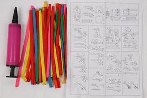 加厚长条气球黑色白色魔术气球小丑儿童玩具单色混色批发